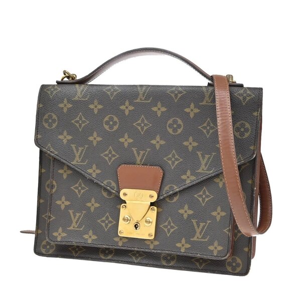 LOUIS VUITTON Monceau 28 2Way Shoulder Hand Bag Monogram Leather M51185 82YH540 - Picture 1 of 16